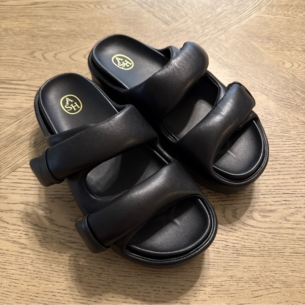 ASH Womens Black Zeta Platform Slide Sandals 41 Or Us 10.5 - Picture 2 of 7